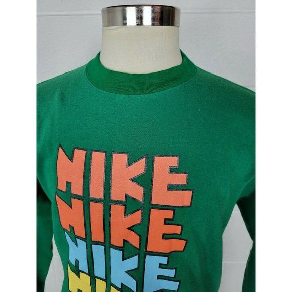 NWOT Vintage 90s Nike Spellout Sweatshirt Green M - Picture 7 of 10
